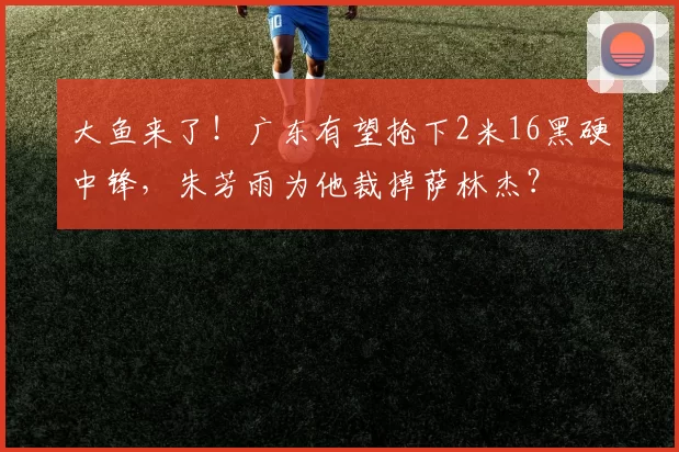 大鱼来了!广东有望抢下2米16黑硬中锋,朱芳雨为他裁掉萨林杰?
