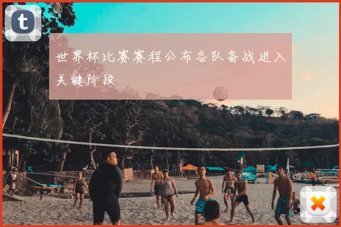 世界杯比赛赛程公布各队备战进入关键阶段
